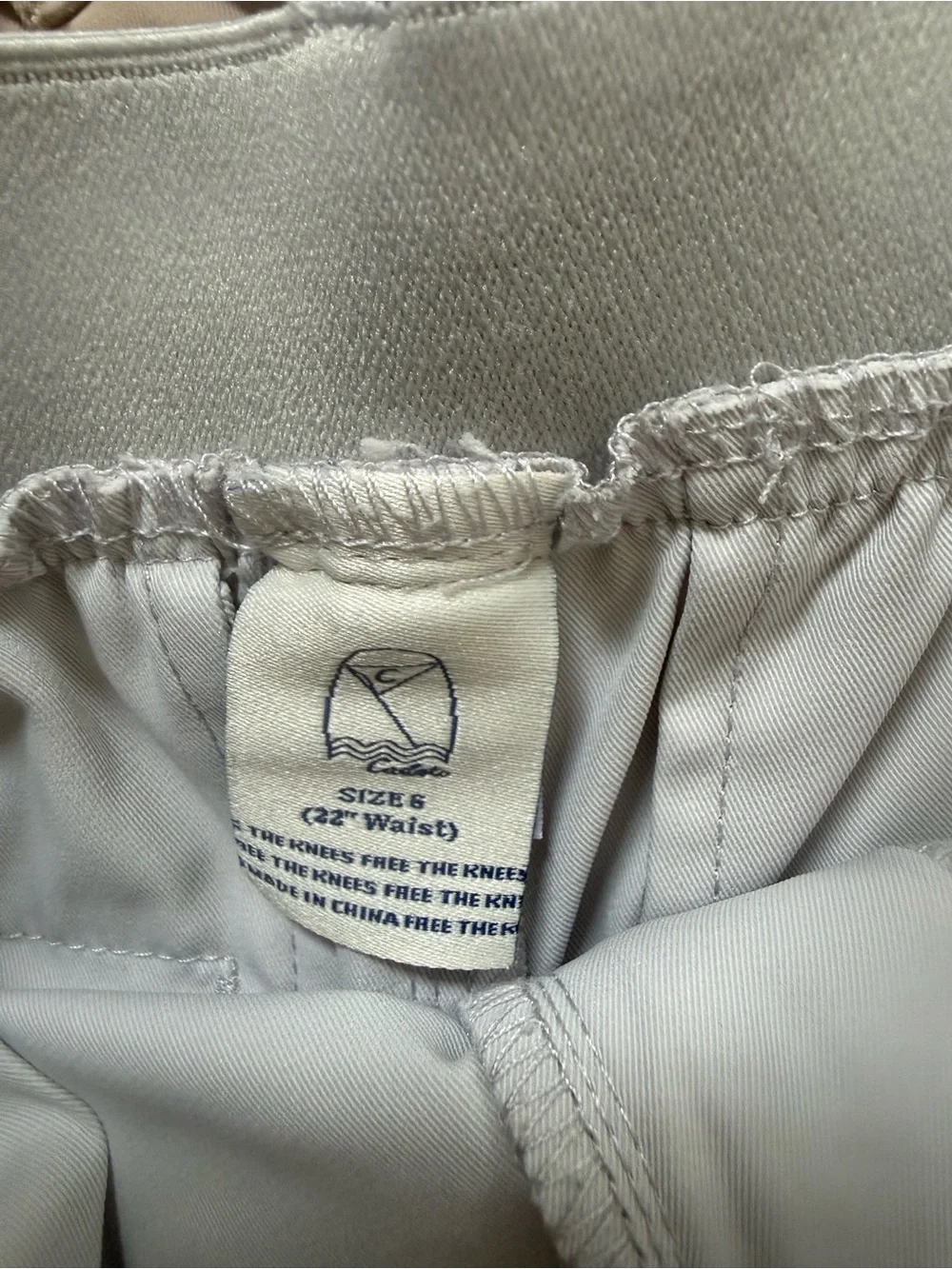 Kids Active Shorts Set in Taupe and Light Gray — Script Logo Detail